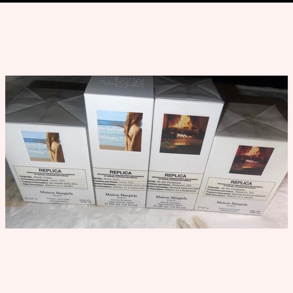 Maison Margiela Replica lot :By the Fire Place & Beach Walk Fragrances + Candles